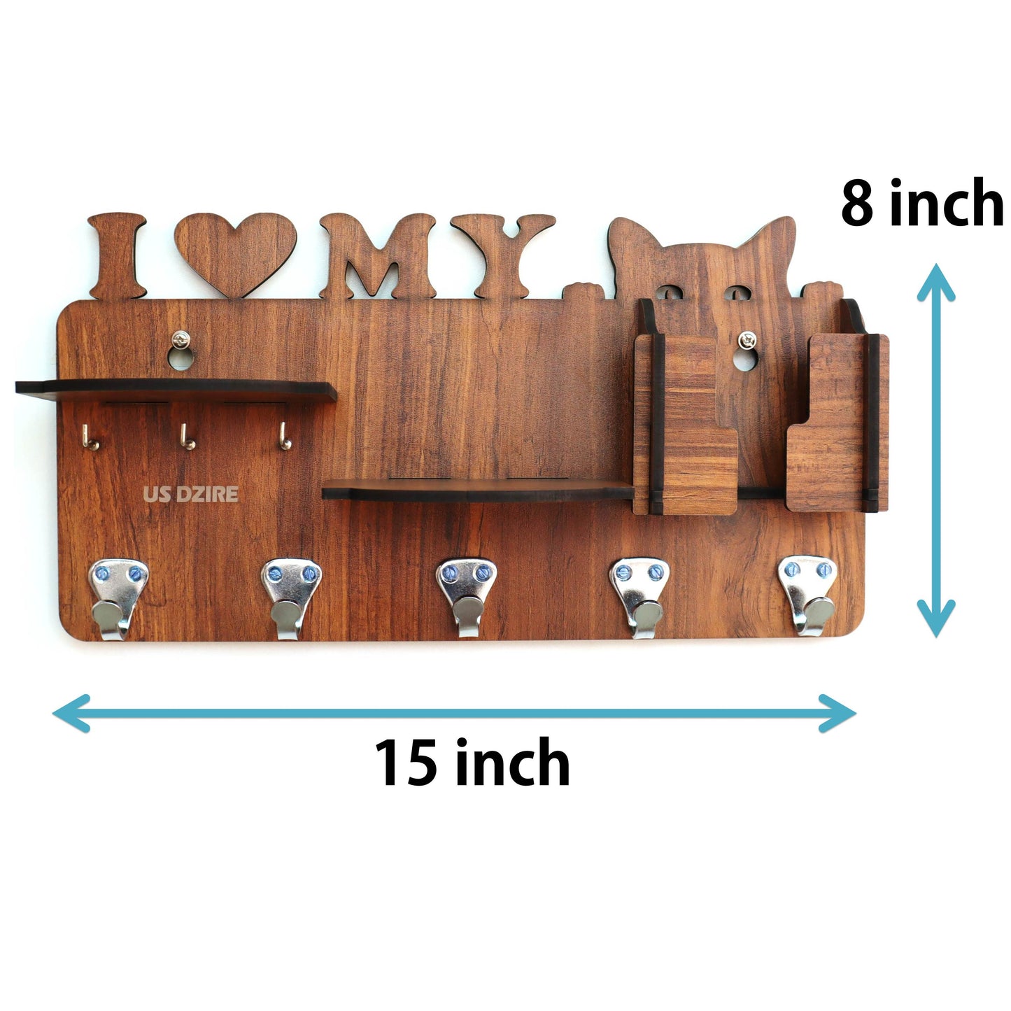 US DZIRE™ 821 Premium Key Holder For Home & Office Wood Key Holder