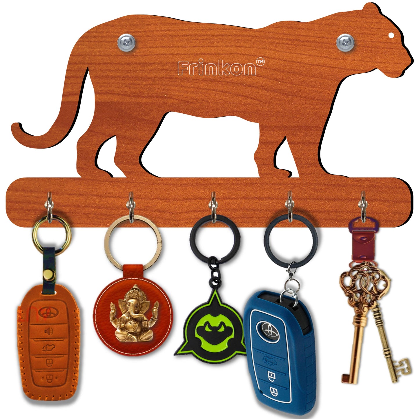 US DZIRE™5501 Decorative Key Hanger (Brown) Wood Key Holder