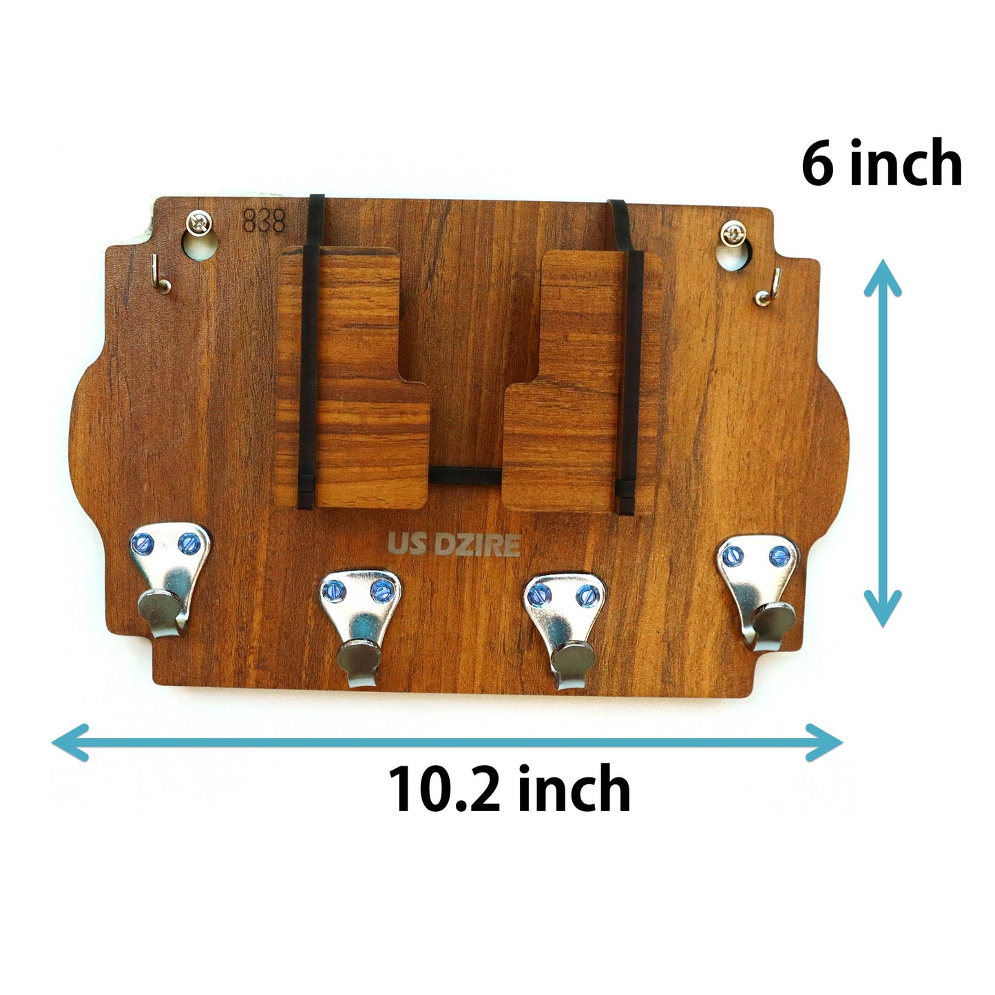 US DZIRE™ 838 Wooded key holder Sweet Home Flower Wood Key Holder