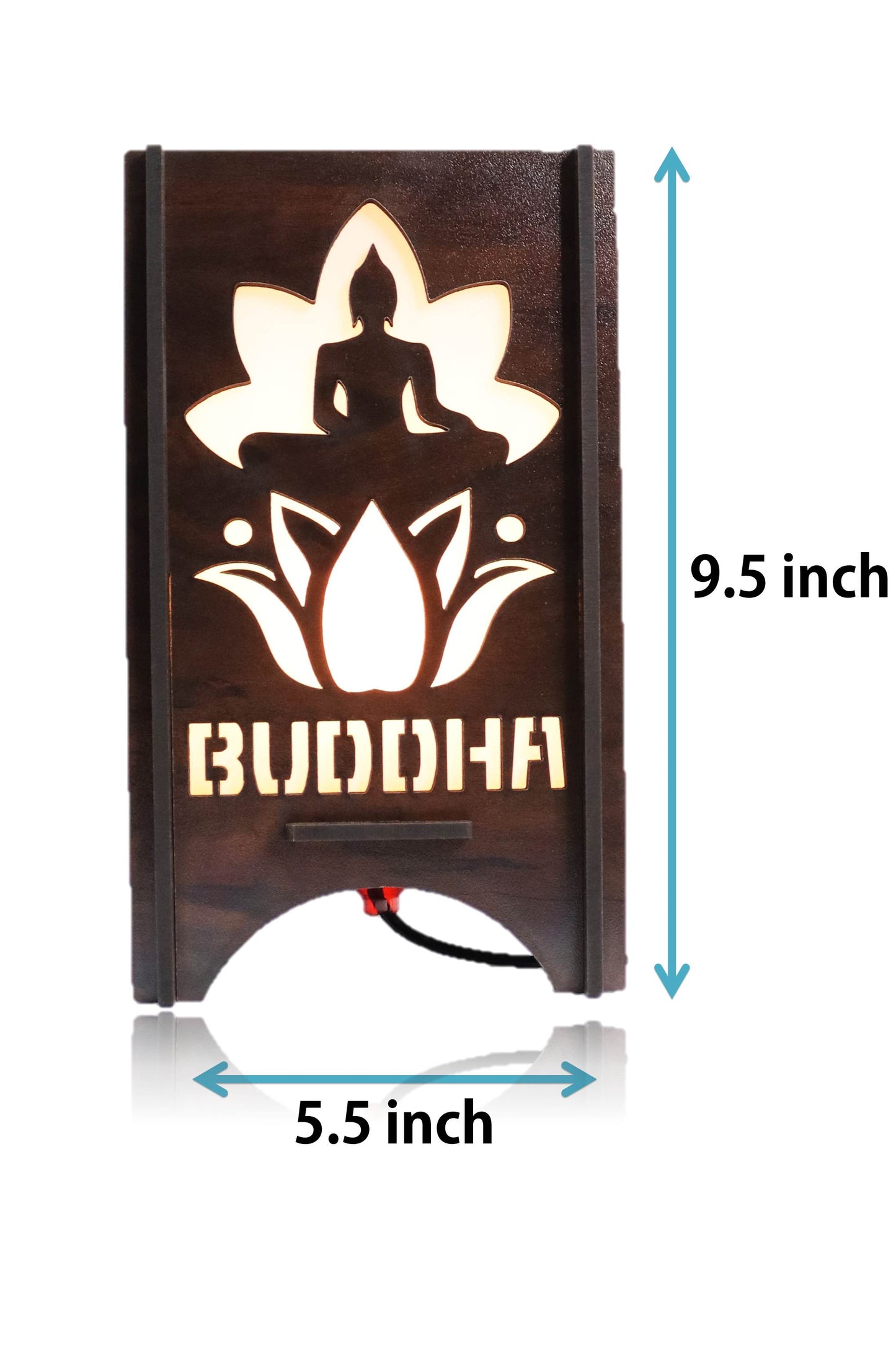 US DZIRE ™ 602 Wooden Gauttam Buddha LED Table Lamp With Creative Design,Suitable for Bedside,Drawing room,Lobby Etc Table Lamp