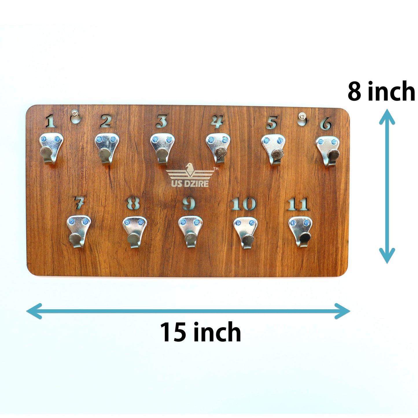 US DZIRE™ 826 Decorative Key Hanger (Brown) Wood Key Holder