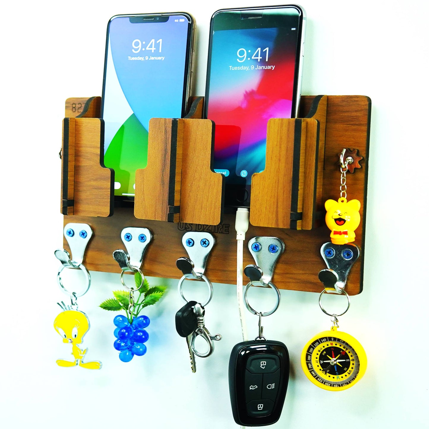 US DZIRE™ 827 Premium Key Holder For Home & Office Wood Key Holder