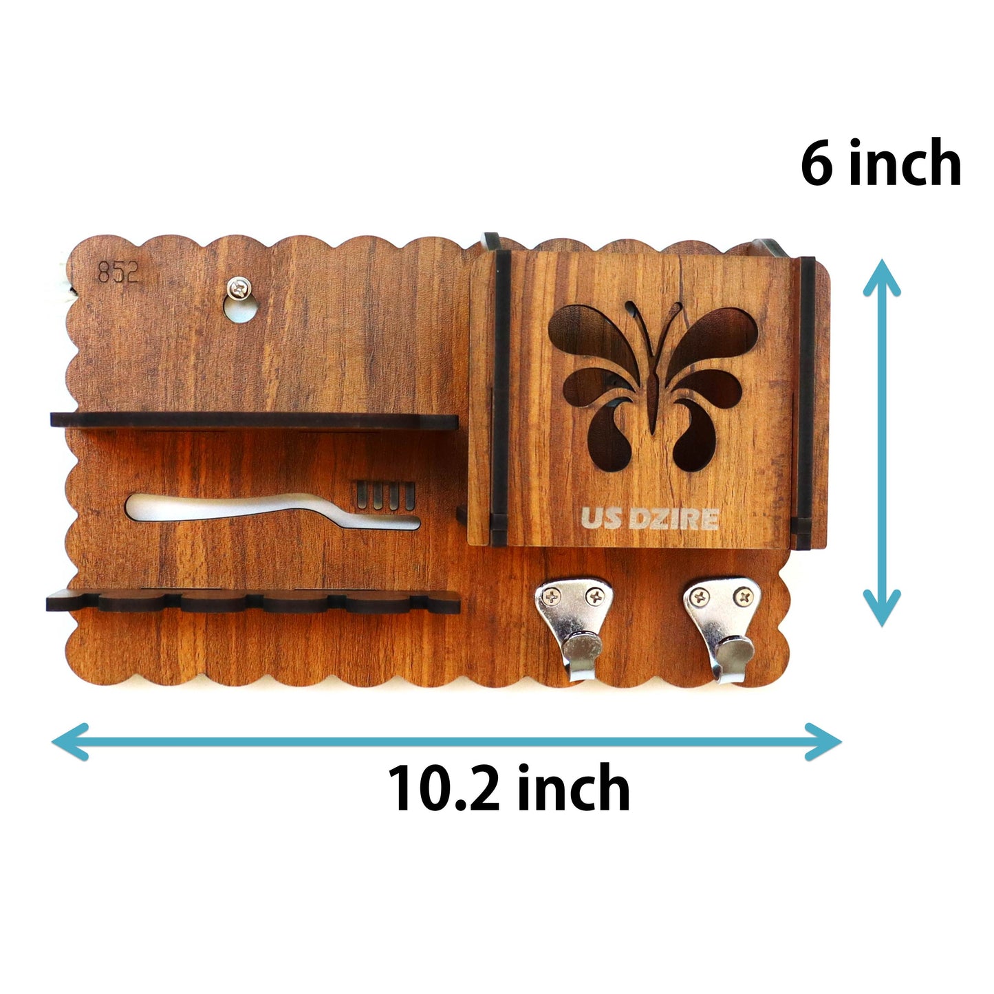 US DZIRE™ 843 Wooded key holder Sweet Home Flower Wood Key Holder