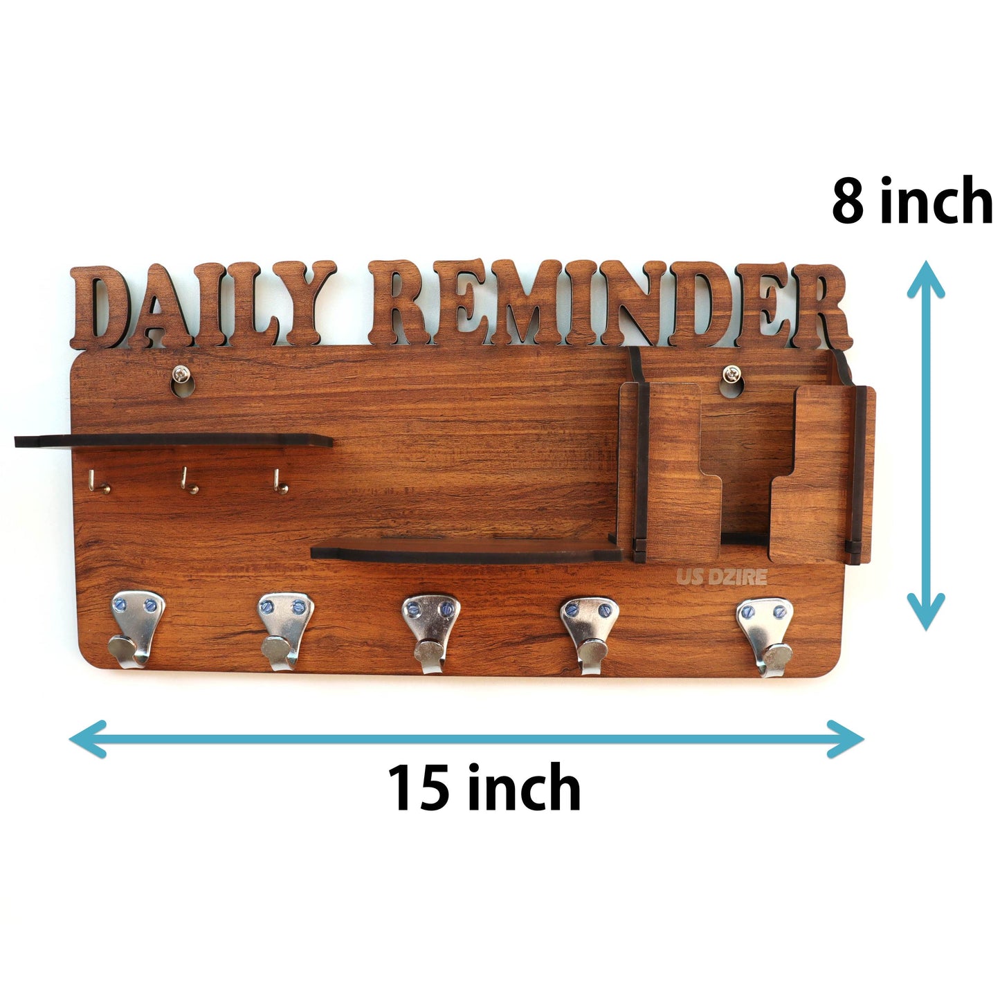 US DZIRE™ 819 Premium Daily Remaider Key Holder For Home & Office Wood Key Holder