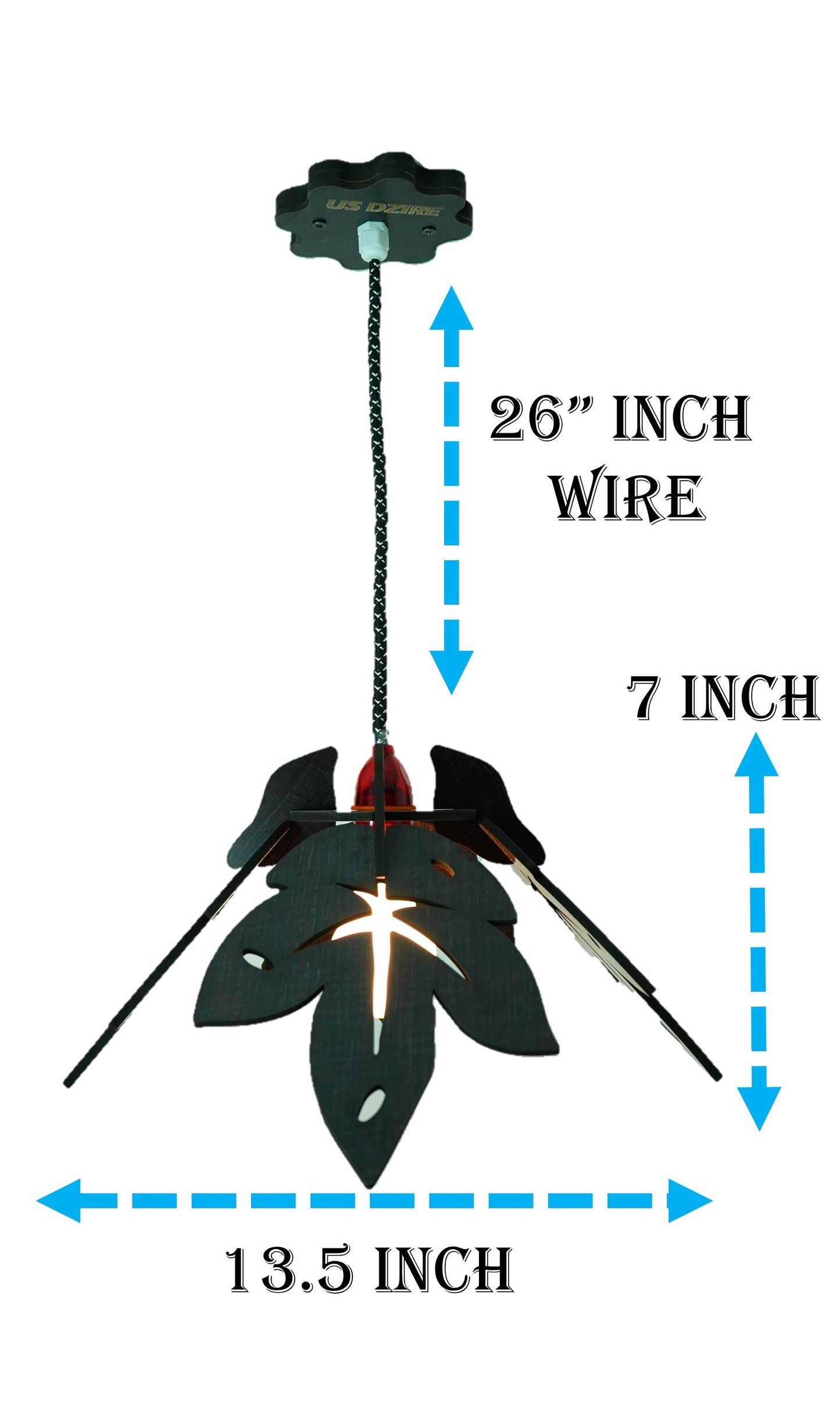 US DZIRE 162 Wooden Ceiling Pendant Light Shade Hand Weave Chandelier Style