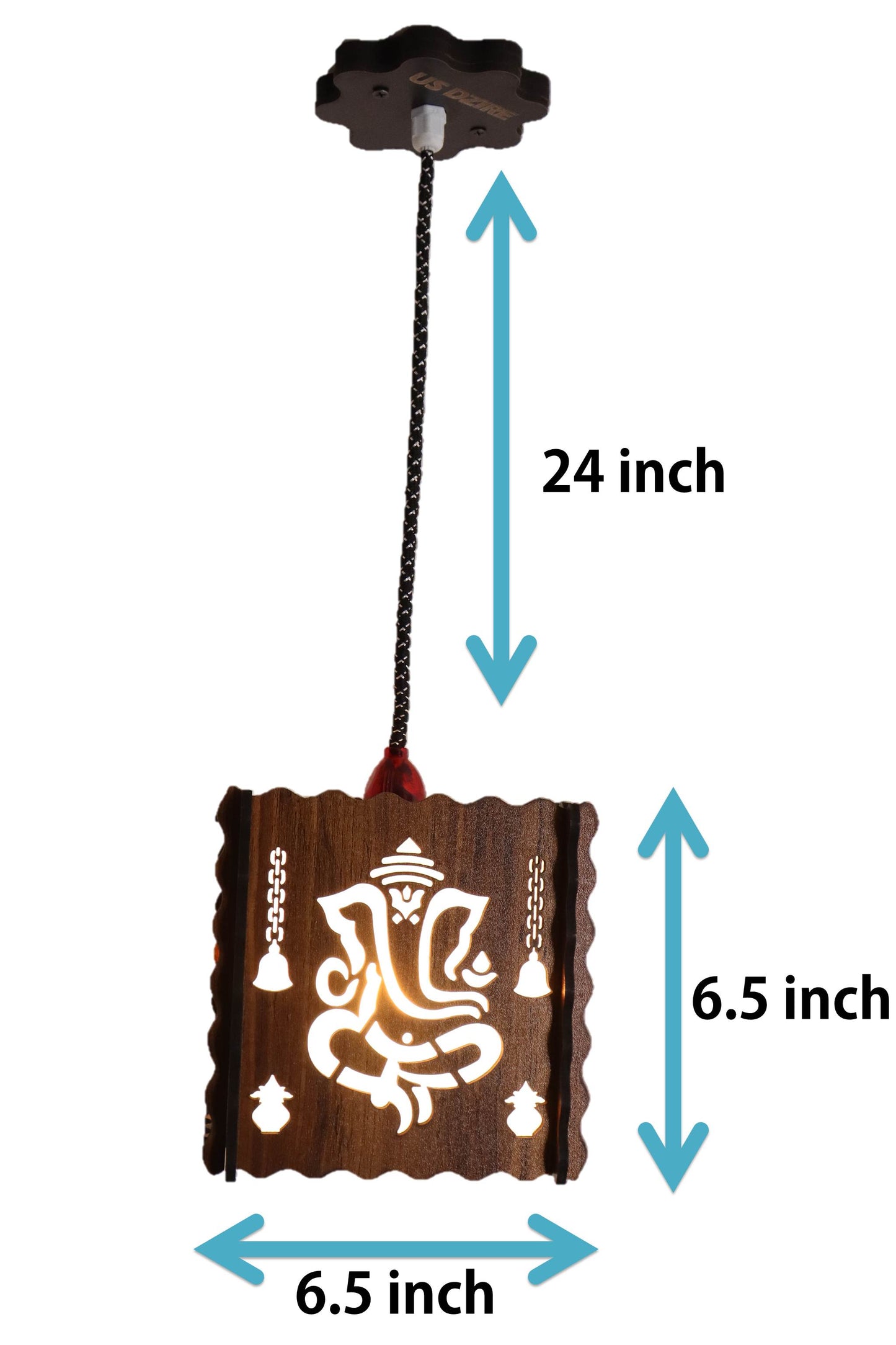 US DZIRE™ 512 Sri Ganesh Ji Pendants Ceiling Lamp (Brown)