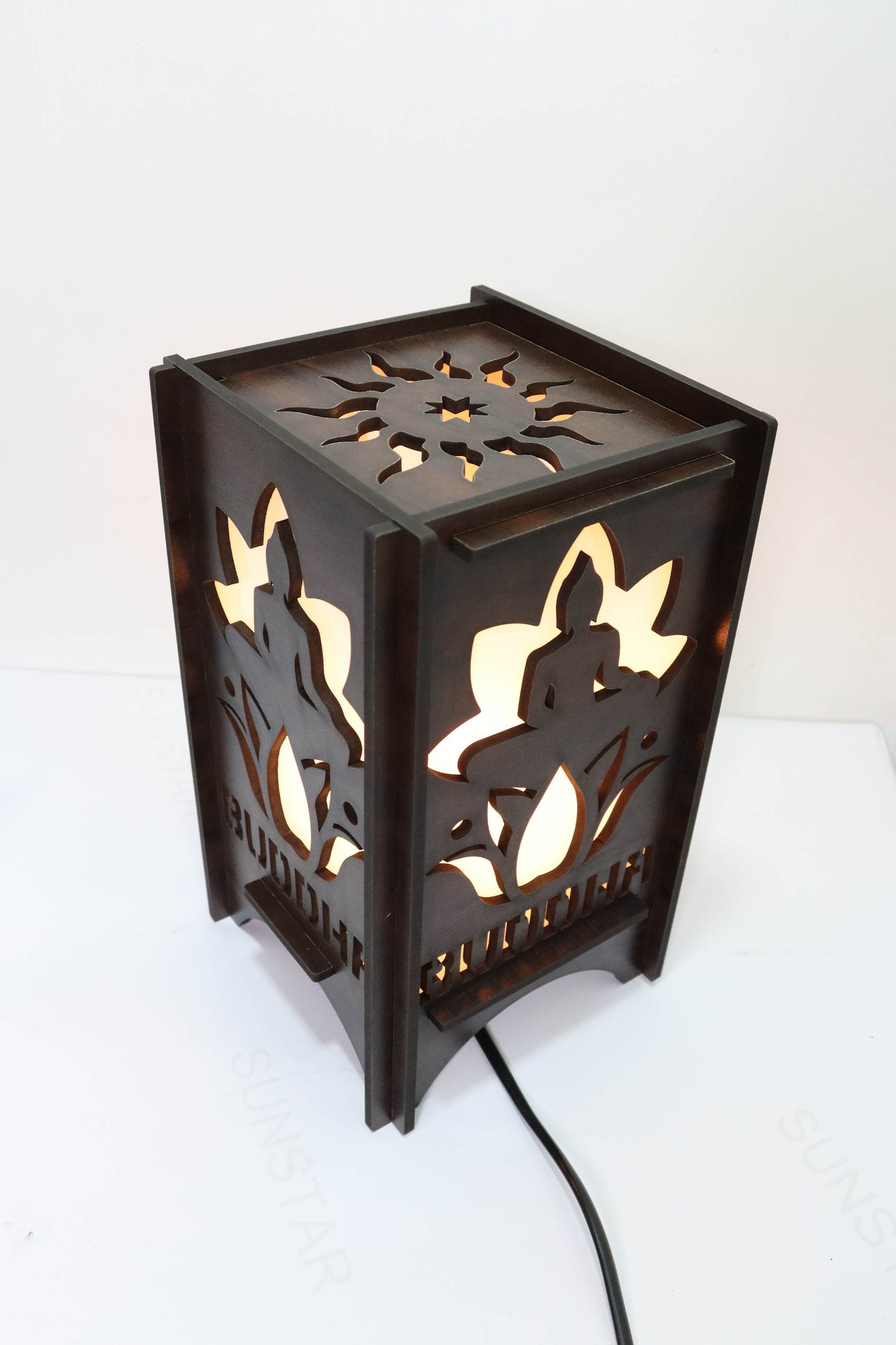 US DZIRE ™ 601 Wooden LED Table Lamp With Creative Design,Suitable for Bedside,Drawing room,Lobby Etc Table Lamp