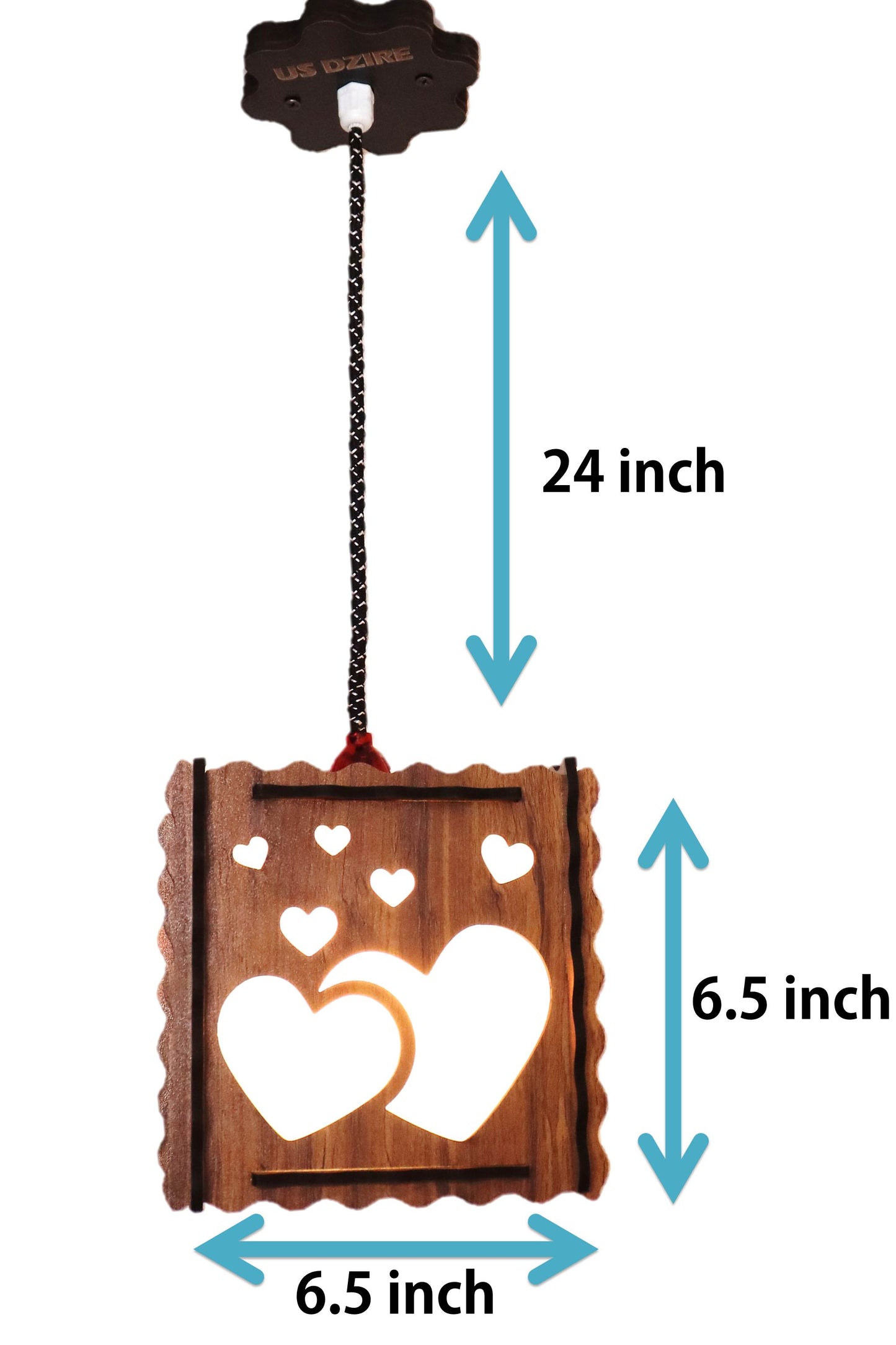 US DZIRE™ 502 Wooden Ceiling Pendant Light Shade Chandelier Style.