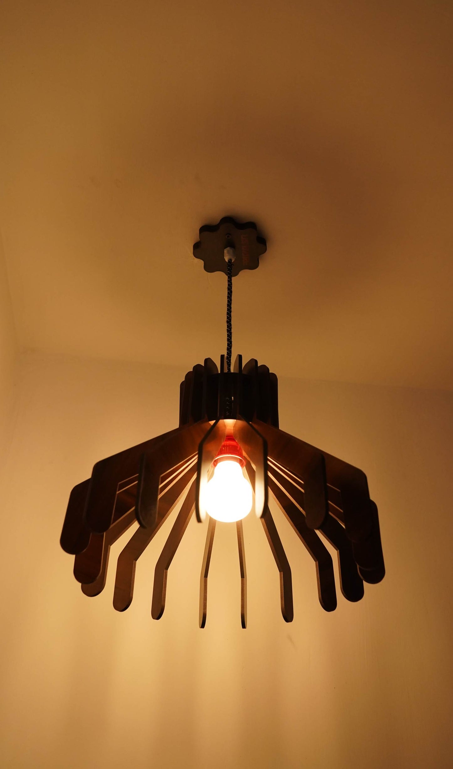 US DZIRE 453 Wooden Ceiling Pendant Light Shade Chandelier Style.