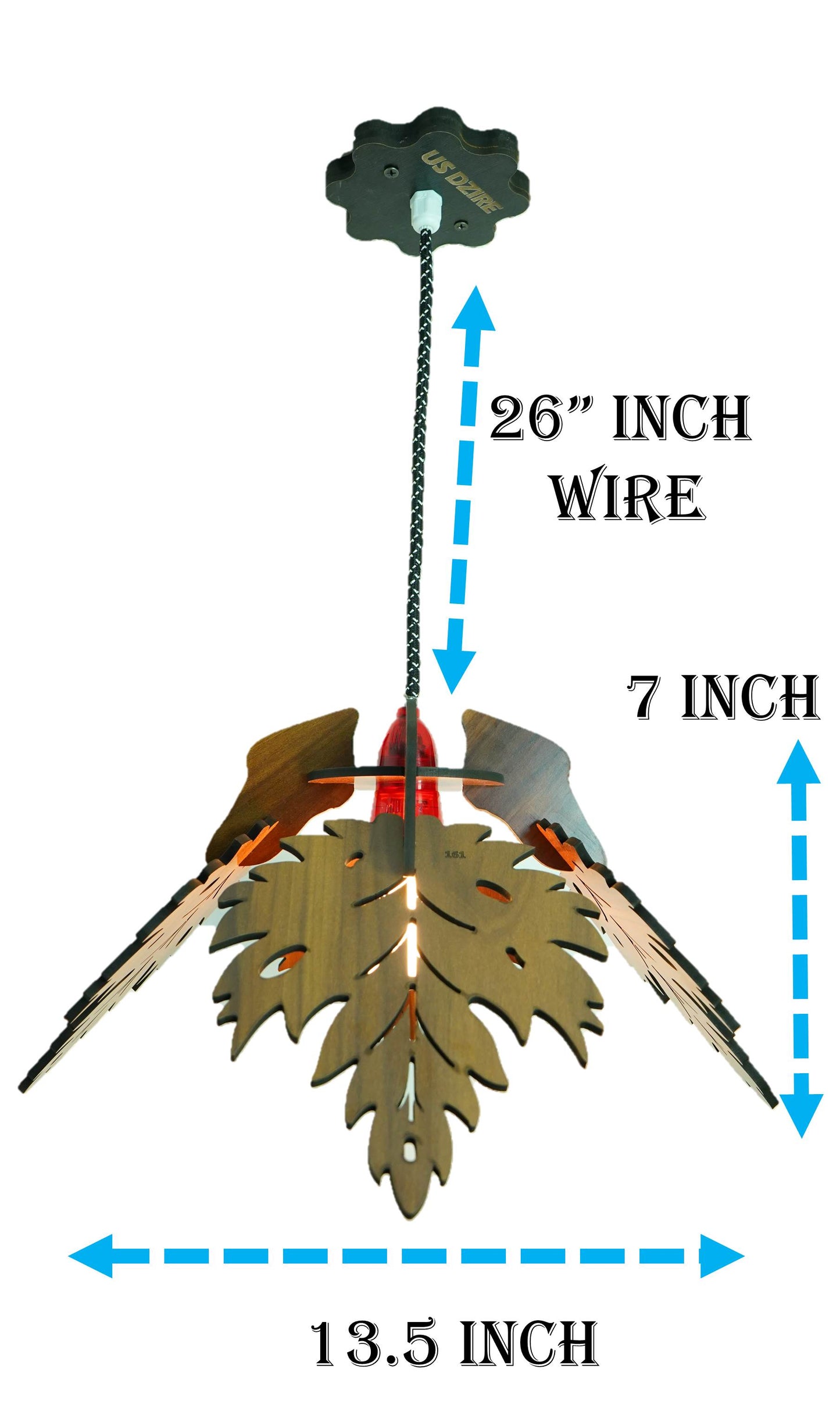 US DZIRE 405 Homes Elite Hanging Pendant Light Ceiling Lamp |Decor Items, Hanging Ceiling Decorative Lamp for Home, Living Rooms, Bedroom, Hall, Indoor Outdoor (Bulb Included) Chandelier Ceiling Lamp (Brown)