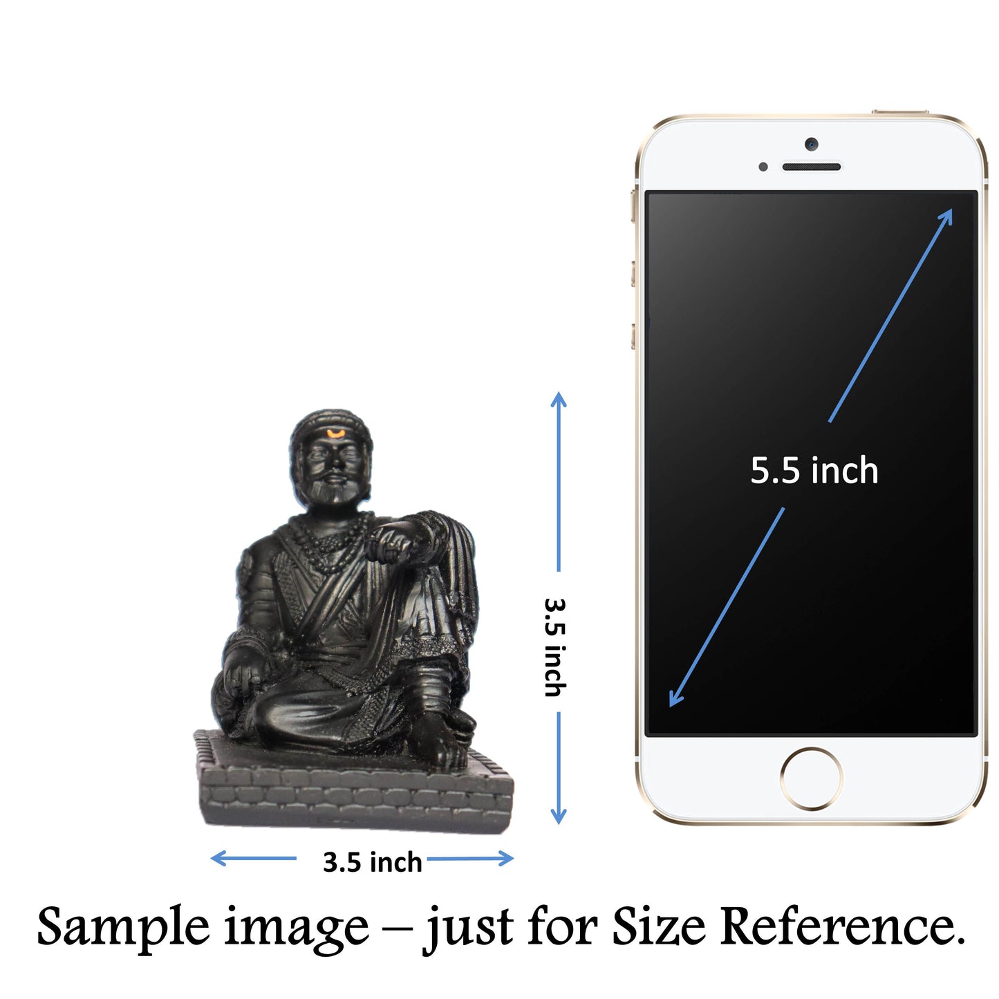 US DZIRE ™ 901 Chhatrapati Shivaji Maharaj Maratha King Statue Decorative Showpiece - 8.5 cm (Polyresin, Gold, Black)