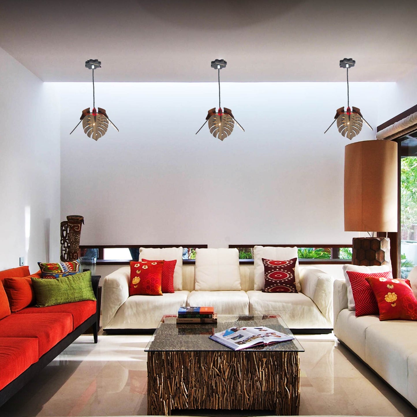 US DZIRE 402 Decoretive Wooden Ceiling Pendant Light Shade Hand Weave Chandelier Styl