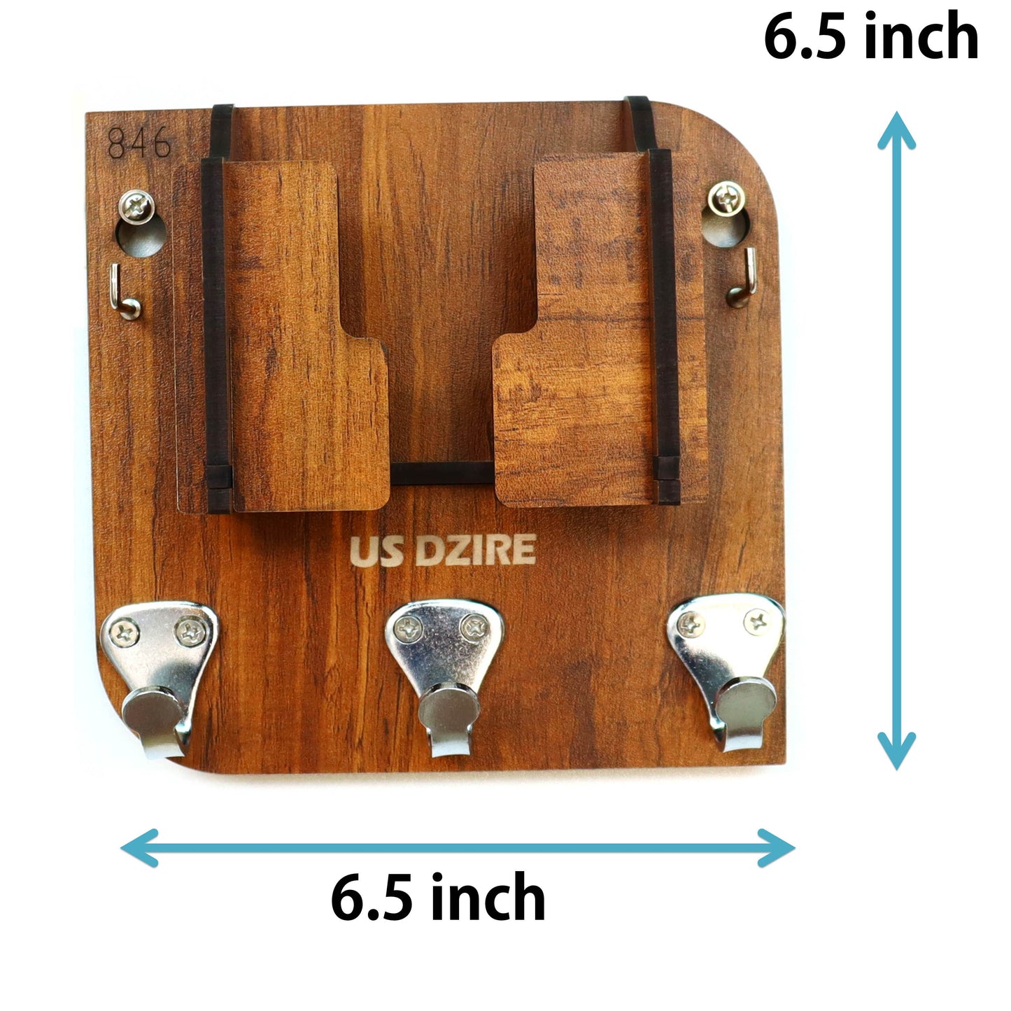 US DZIRE™ 846 Wooded key holder Sweet Home Flower Wood Key Holder