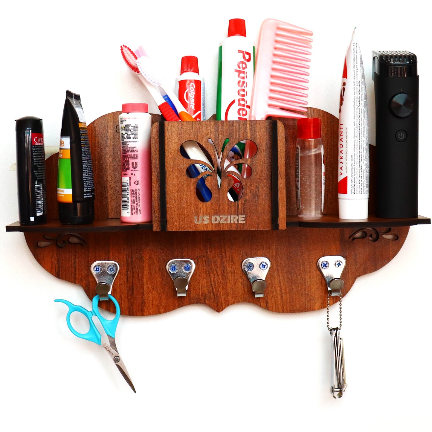 US DZIRE™ 852 Premium Key Holder For Home & Office Wood Key Holder