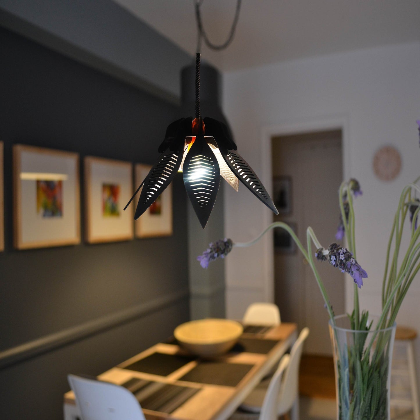 US DZIRE 135 Wooden Pendant Lamp,Wooden Ceiling Lamp,Wooden Hanging Lamp,Handicrafted Home Decore Chandelier