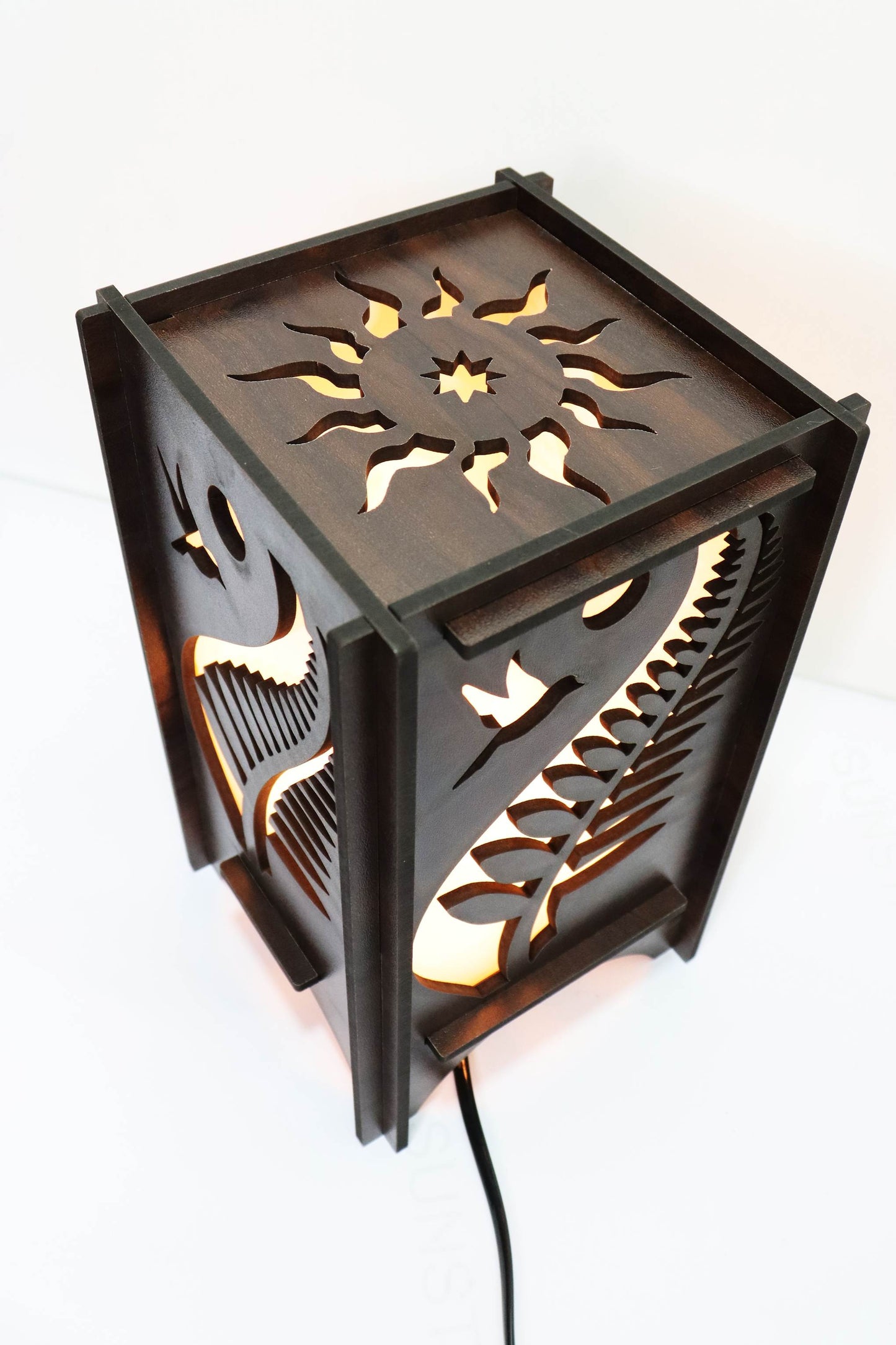 US DZIRE ™ 604 Wooden LED Table Lamp With Creative Design,Suitable for Bedside,Drawing room,