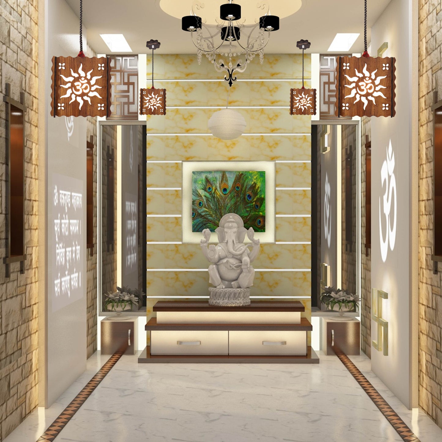 US DZIRE™ 519 Wooden Style Hanging Lamp Pendants Ceiling Lamp