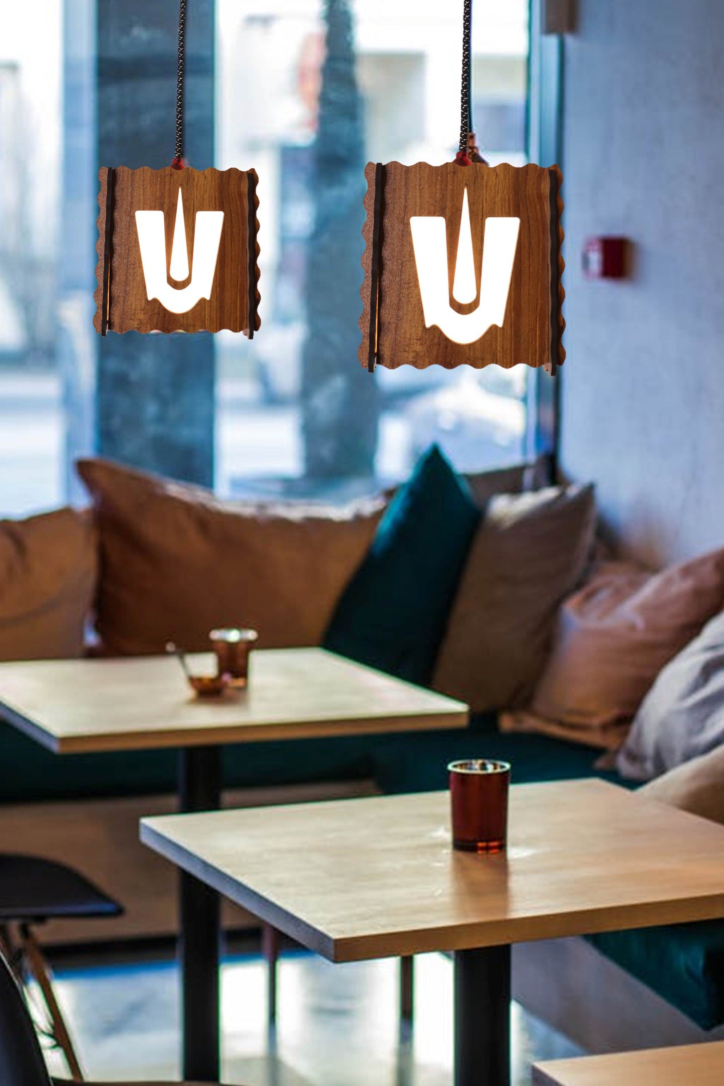 US DZIRE™501 Wooden Ceiling Pendant Light Shade Chandelier Style
