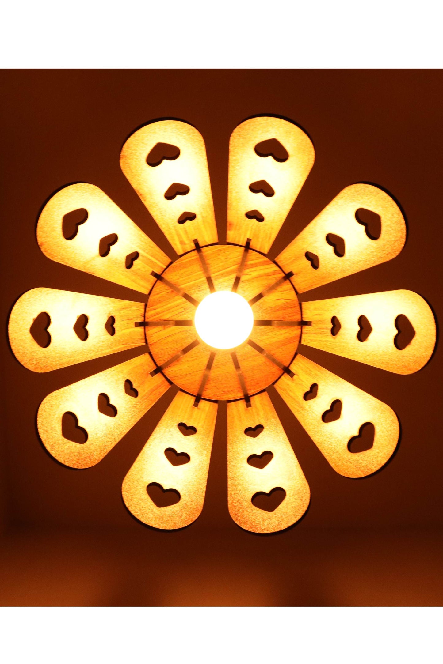 US DZIRE ™ 461 Fancy Wooden Ceiling Lights,Hanging Lamps,( With Gold Bulb )Ceiling Lamp pendant lamp shade For Living Room,Bedroom,Lobby,office,Restaurant,Dining Hall,Home decoration,Study Room Pendants Ceiling Lamp (Brown)