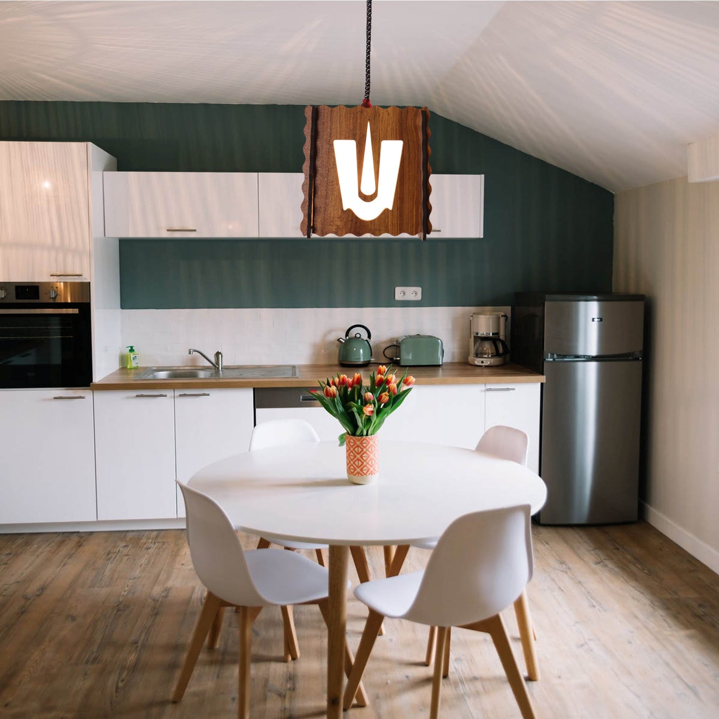 US DZIRE™501 Wooden Ceiling Pendant Light Shade Chandelier Style