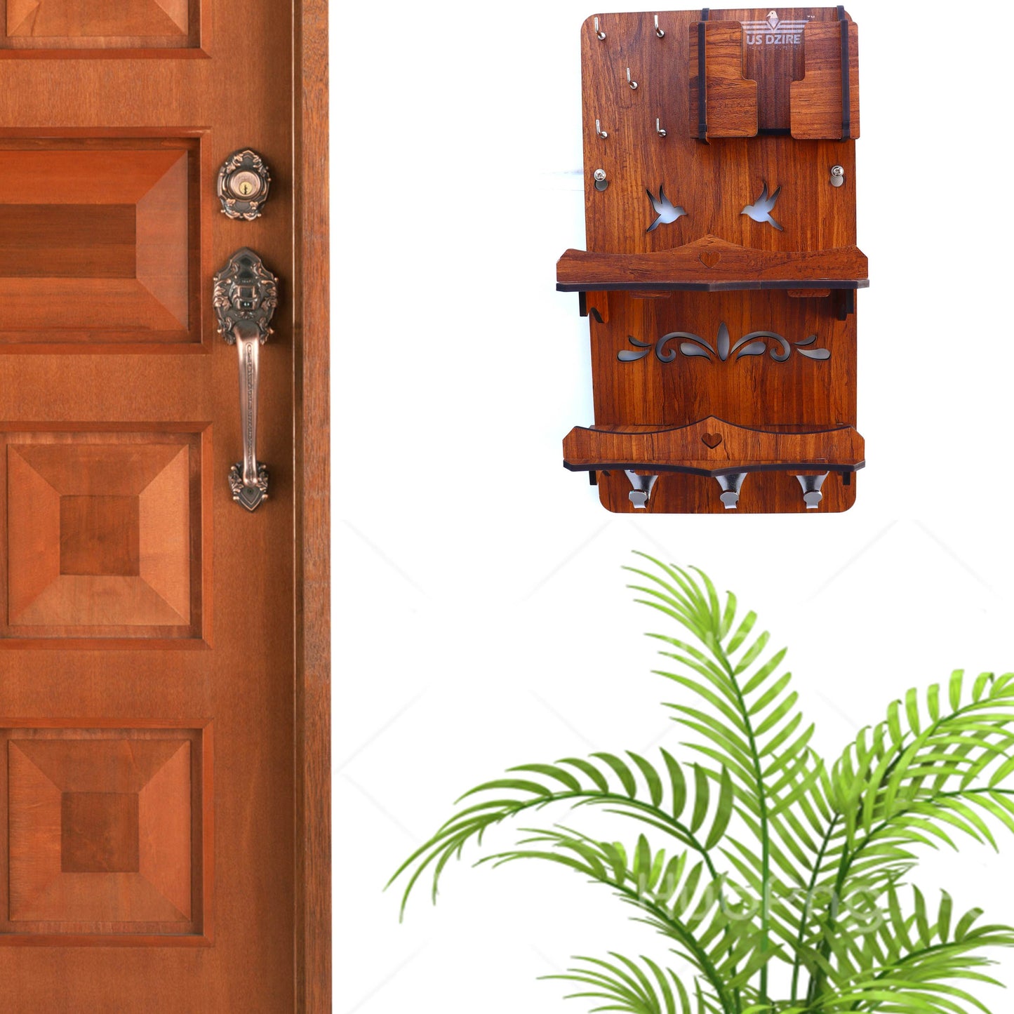 US DZIRE™ 812 Premium Key Holder For Home & Office Wood Key Holder