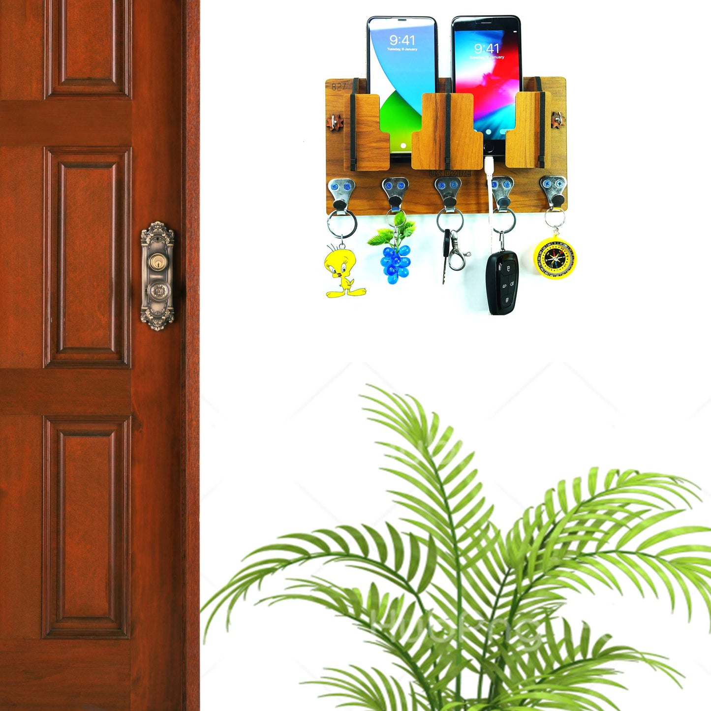 US DZIRE™ 827 Premium Key Holder For Home & Office Wood Key Holder