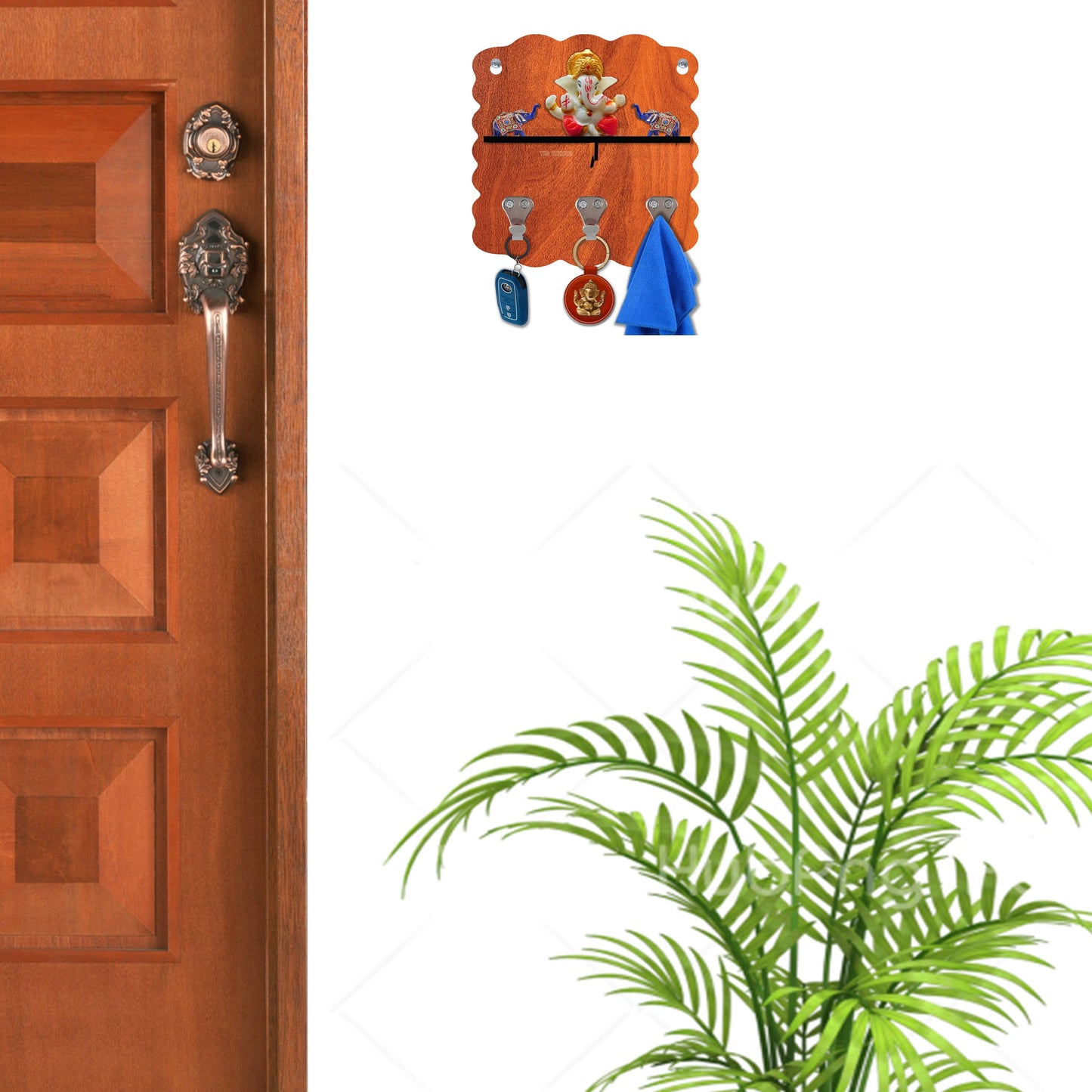 US DZIRE™ 861 Wooded key holder Sweet Home Flower Wood Key Holder