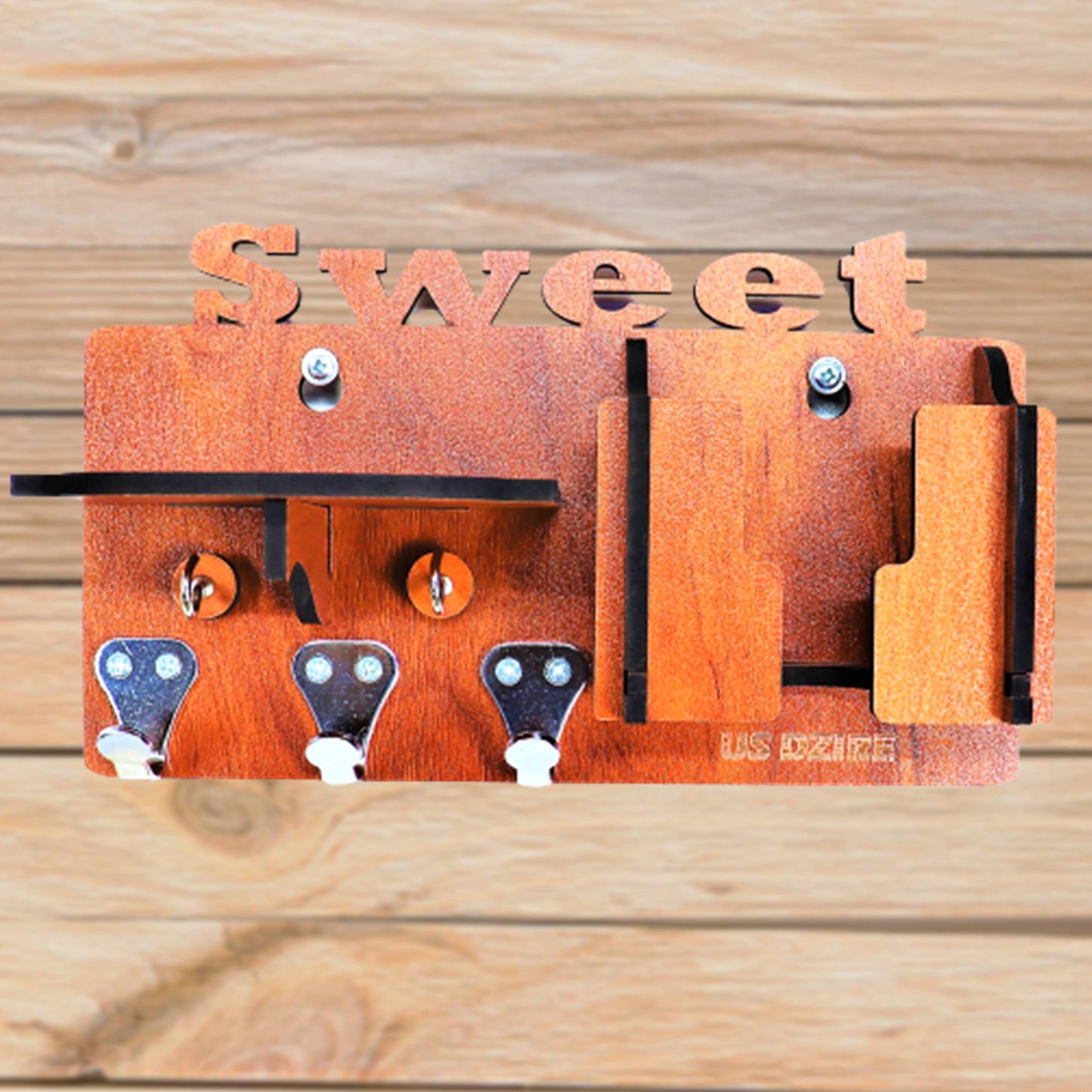 US DZIRE™ 857 Premium Key Holder For Home & Office Wood Key HoldeR