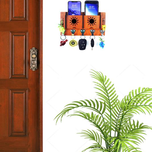 US DZIRE™ 24 Decorative Key Hanger (Brown) Wood Key Holder