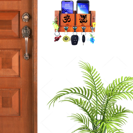 US DZIRE™ 40 Premium Key Holder For Home & Office Wood Key Holder {7 Hooks}