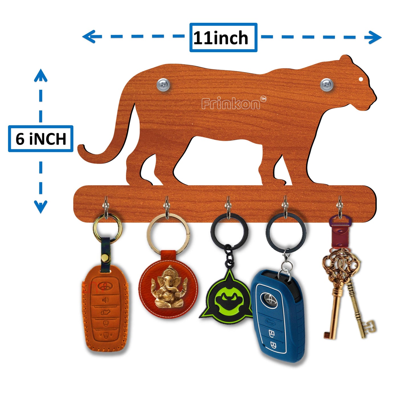 US DZIRE™5501 Decorative Key Hanger (Brown) Wood Key Holder