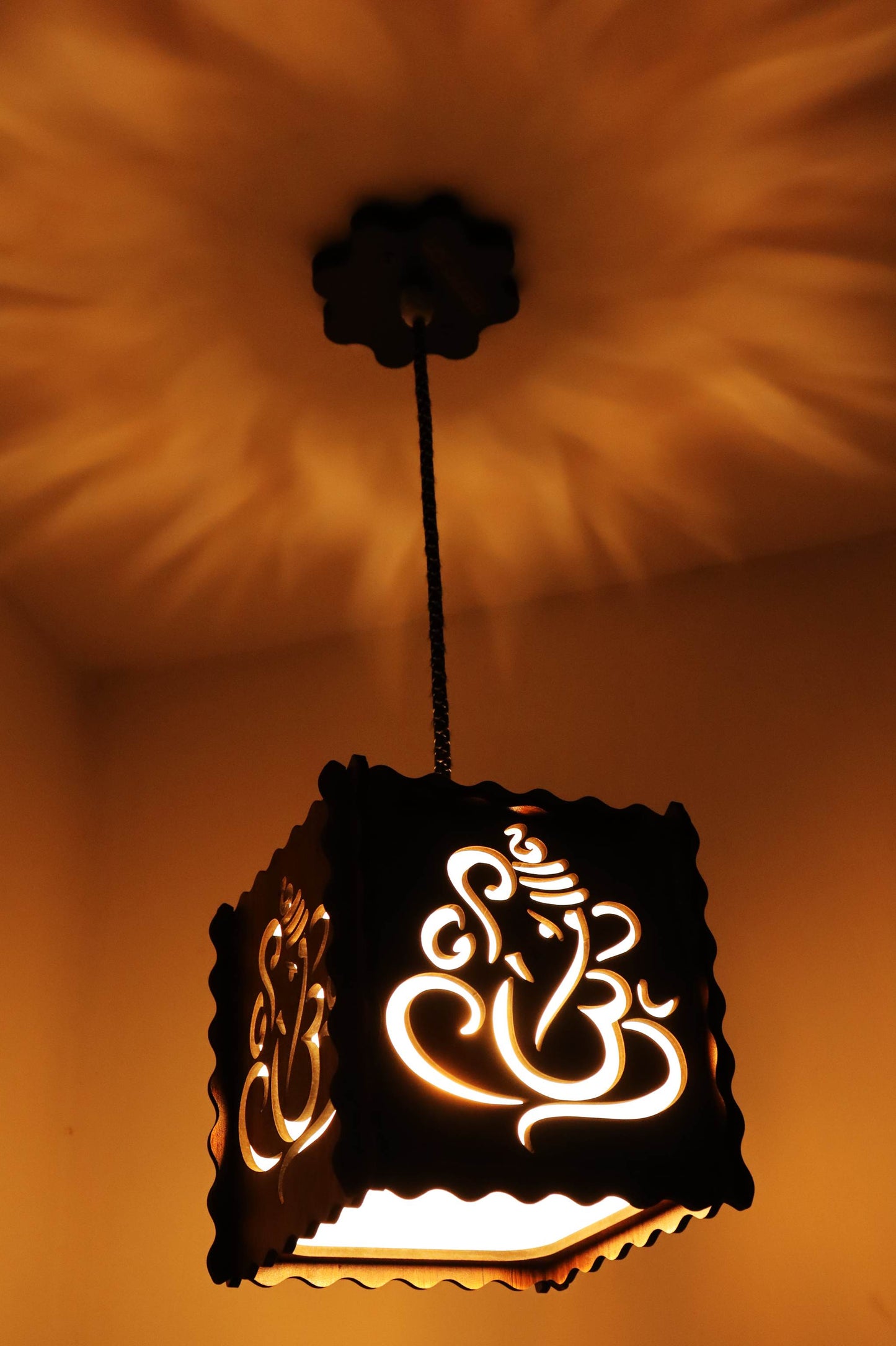 US DZIRE 509 ™ Sri Ganesh Ji Homes Elite Hanging Pendant Light Ceiling Lamp |Decor Items, Hanging Ceiling Decorative Roof Light Lamp for Home,