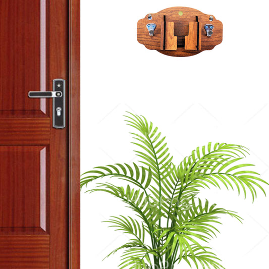 US DZIRE™1011 Decorative Key Hanger (Brown) Wood Key Holder  (5 Hooks, Brown)