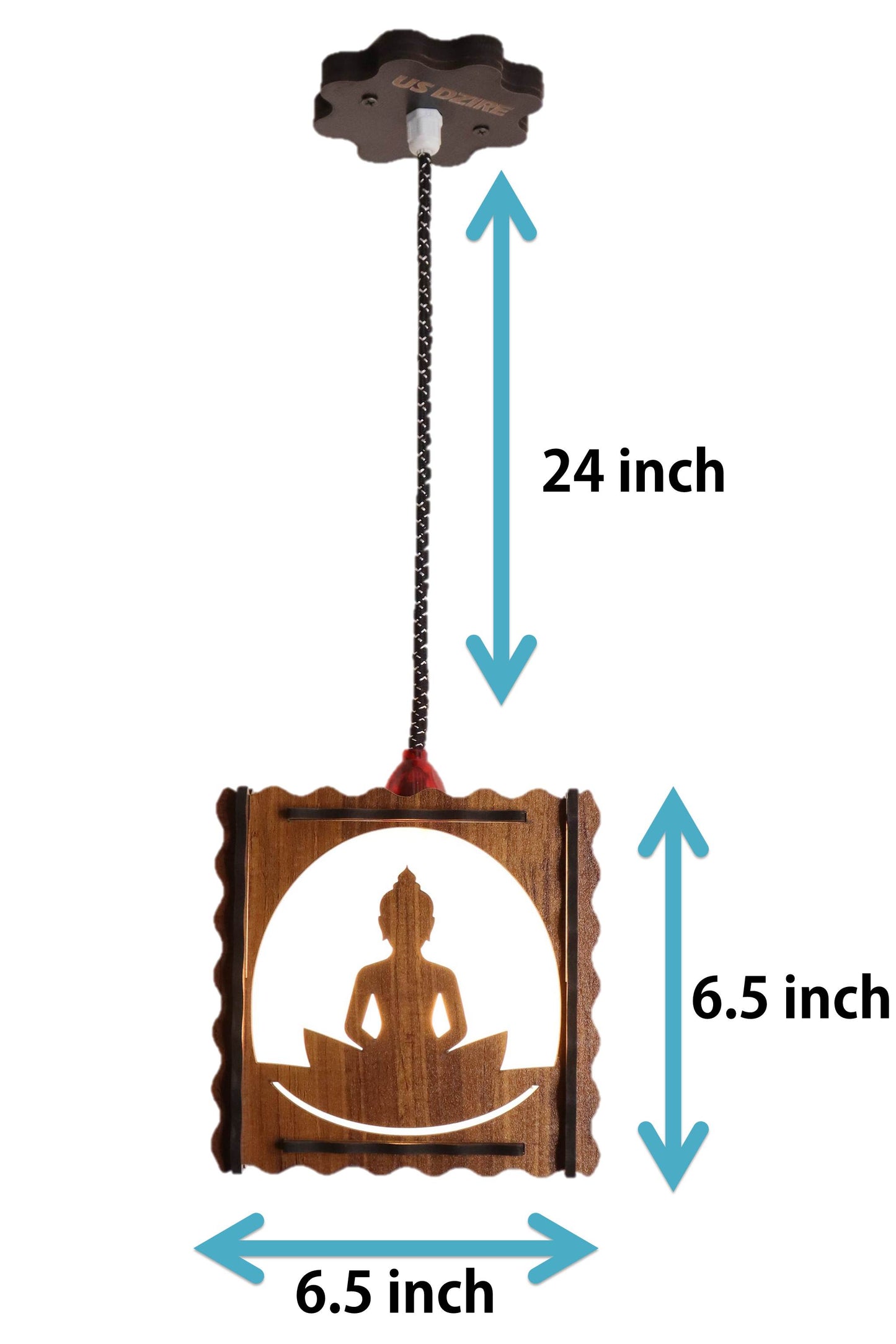 US DZIRE ™513 Fancy Wooden Ceiling Lights,Hanging Lamps,( With Gold Bulb )Ceiling Lamp pendant lamp shade For Living Room,Bedroom,Lobby,office,Restaurant,Dining Hall,