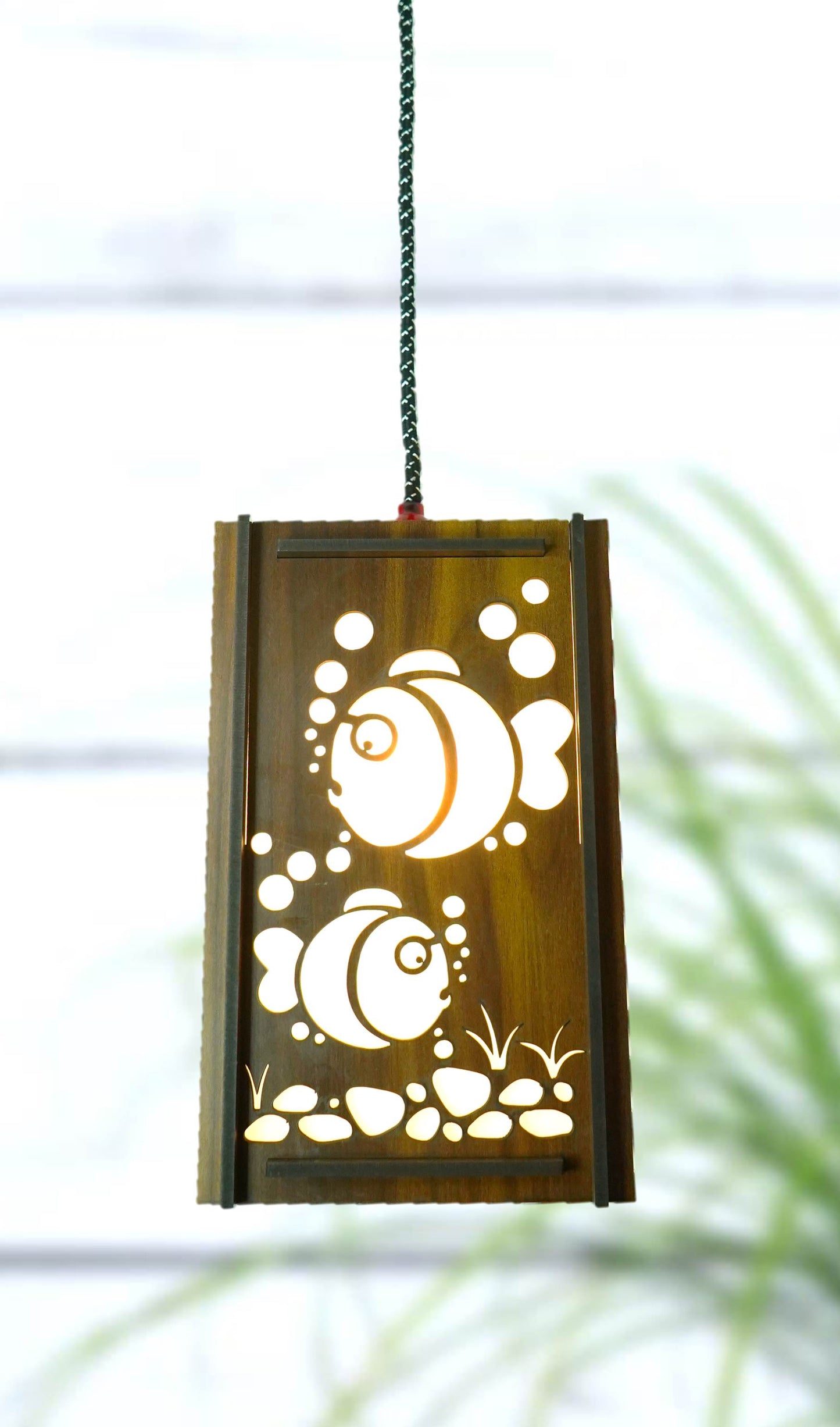 US DZIRE 425 Wooden Ceiling Pendant Light Shade  Chandelier Style.