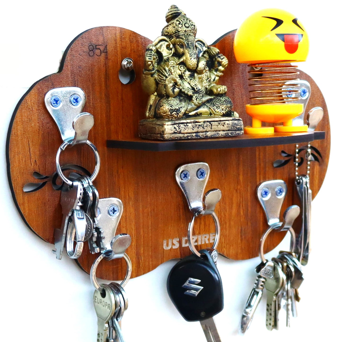 US DZIRE™854  Premium Key Holder For Home & Office Wood Key Holder