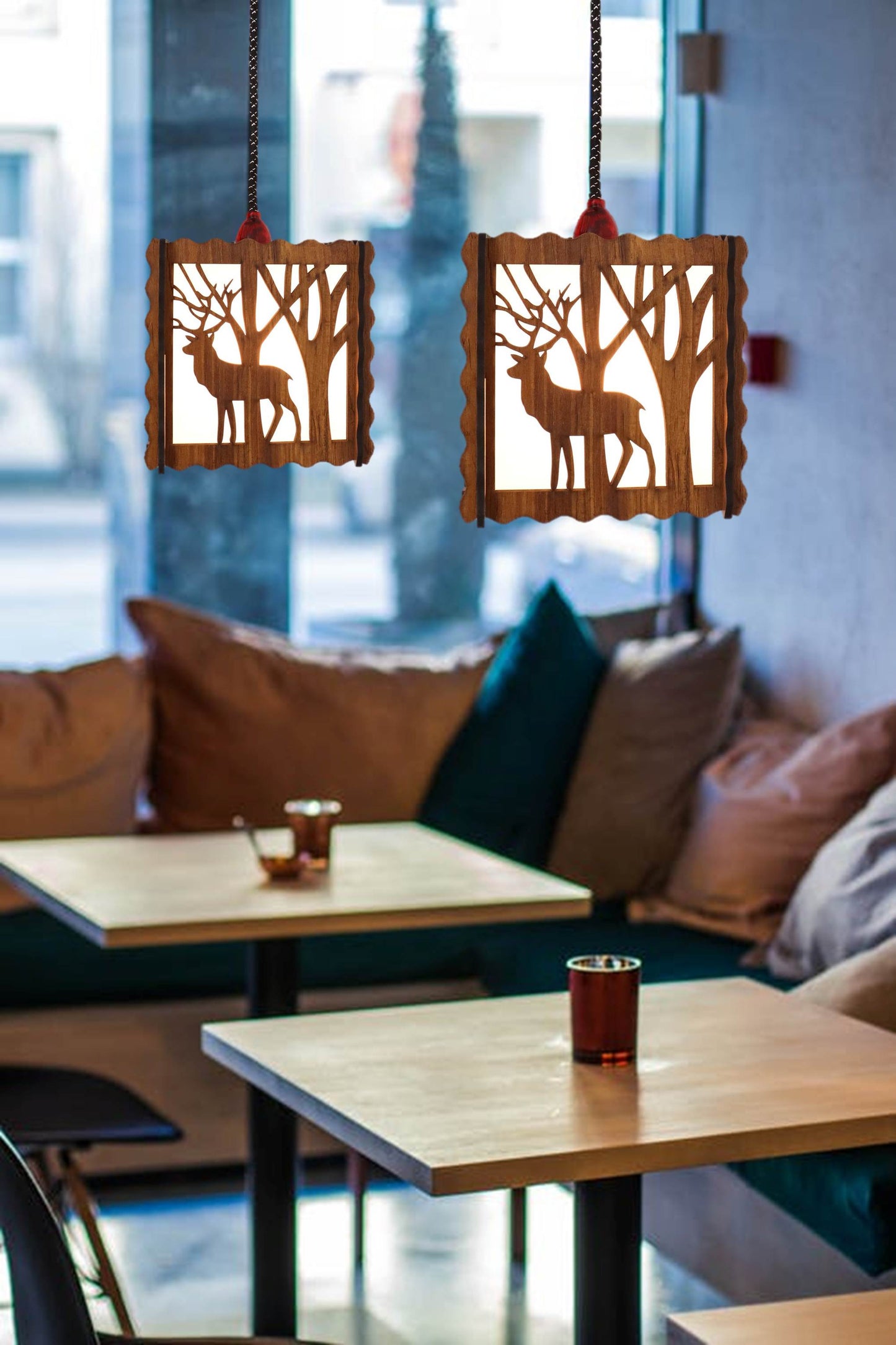 US DZIRE™ 523 Pendants Ceiling Lamp  (Brown)