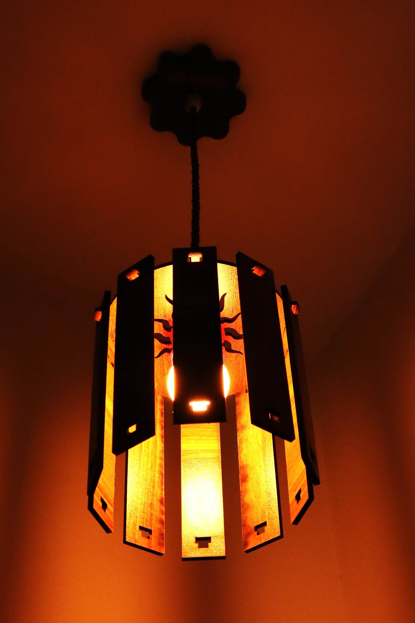 US DZIRE 460 Wooden Ceiling Pendant Light Shade  Chandelier Style.