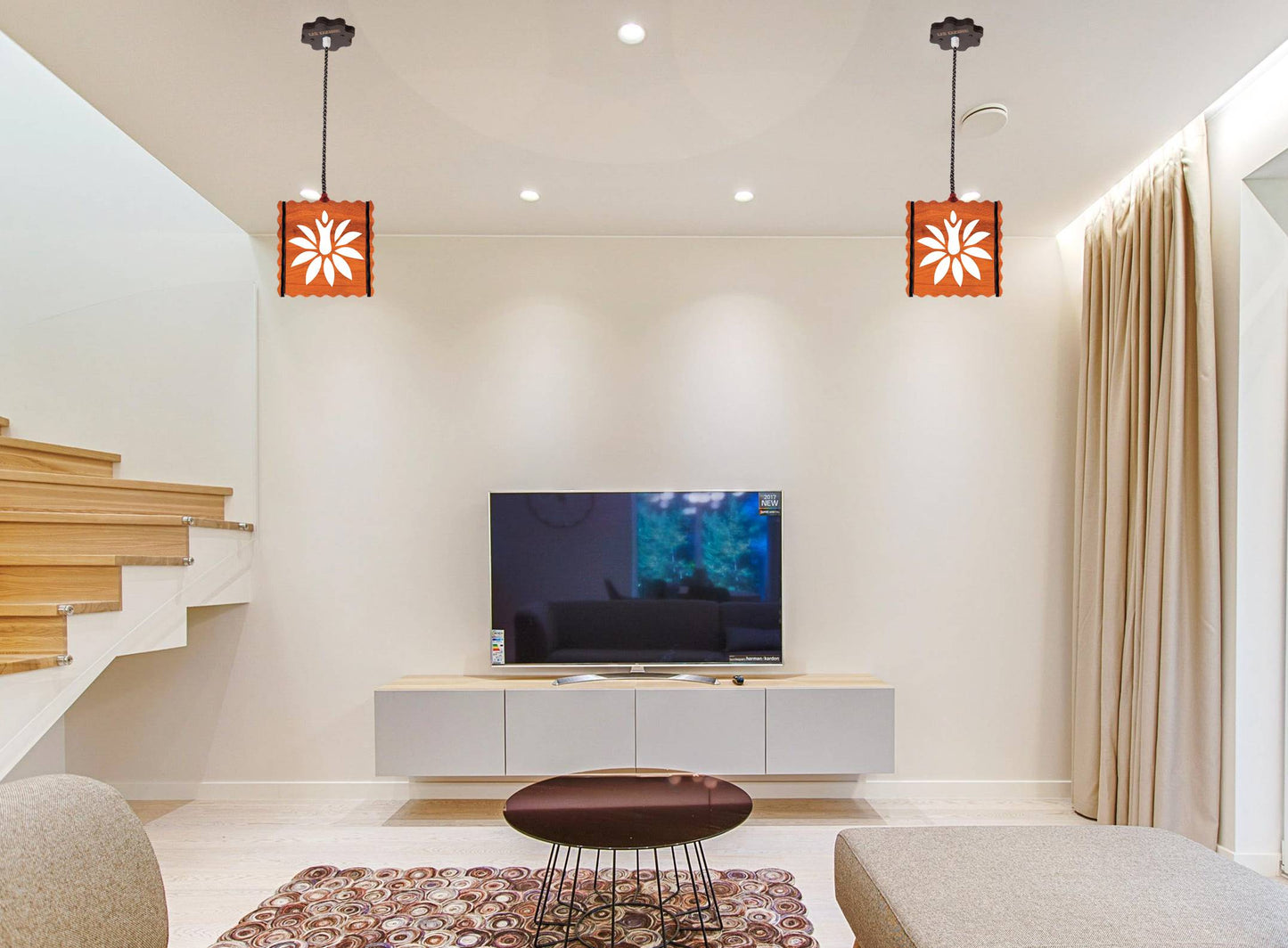US DZIRE™ 579 Pendants Ceiling Lamp  (Brown)