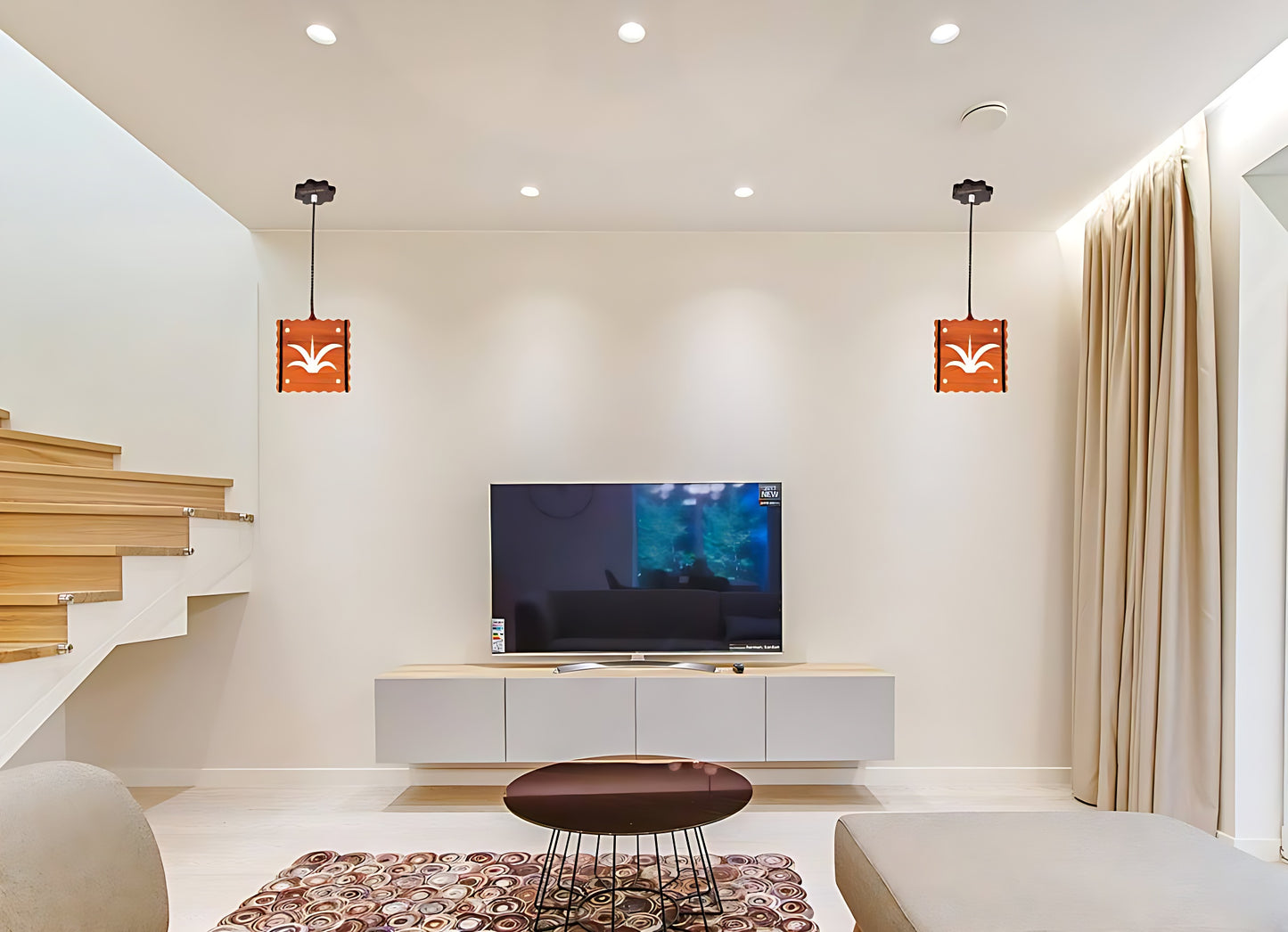 US DZIRE™ 538 Pendants Ceiling Lamp  (Brown)